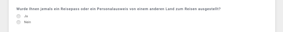 Reisepass oder Personalausweis von weiteren Ländern