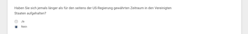 Sicherheitsfrage: Illegale Überschreitung der genehmigten Aufenthaltsdauer