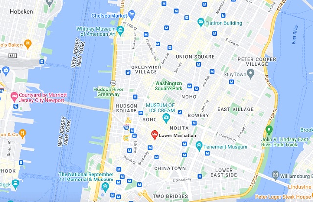 Downtown in Manhattan