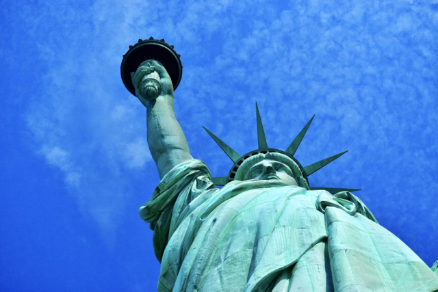 Statue of Liberty, die Freiheitsstatue ein Geschenk an die USA