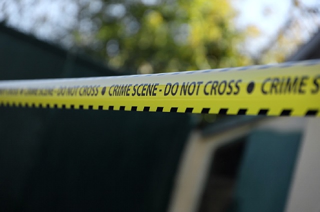 Tatortband zum Abdecken des Gebietskordons in den USA