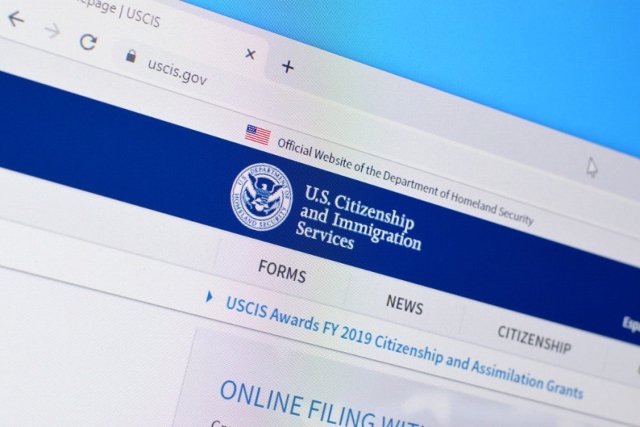 Webseite der USCIS